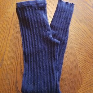 Black knit cozy leggings